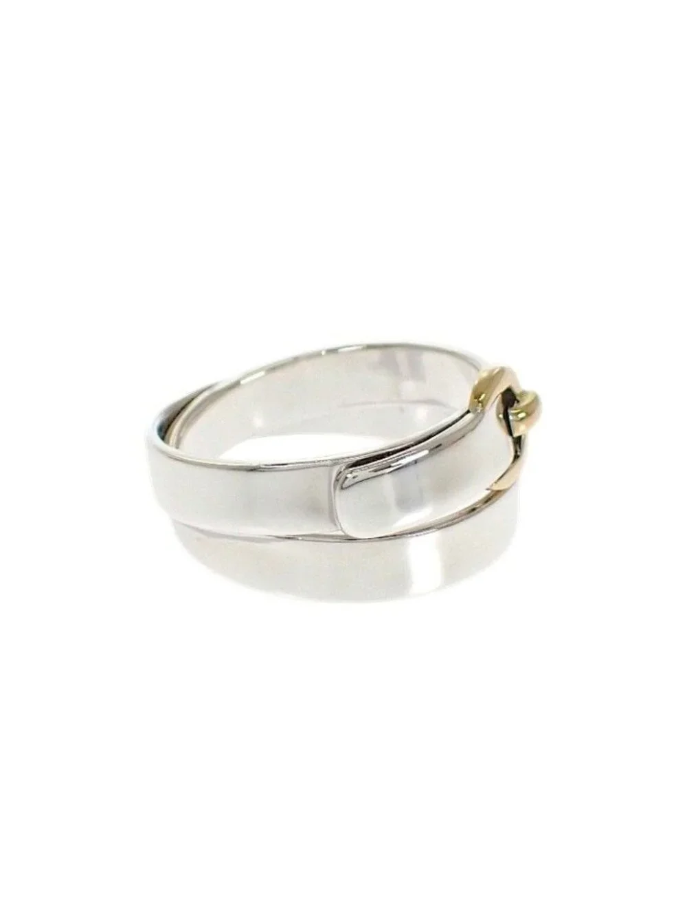 Hermes Double True Stamp 50 Ring Includes Silver Yellow Gold